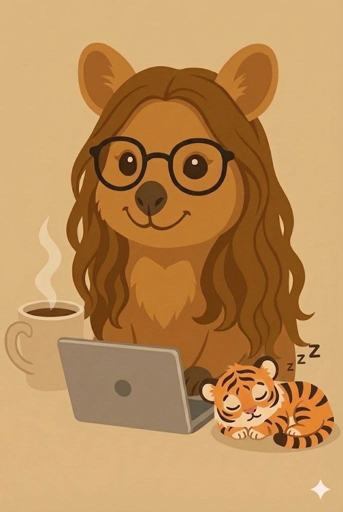 A clever quokka with glasses working on a laptop